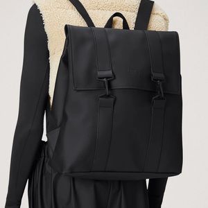 RAINS MSN Messenger Backpack Bag Men/Women Waterproof Black New
